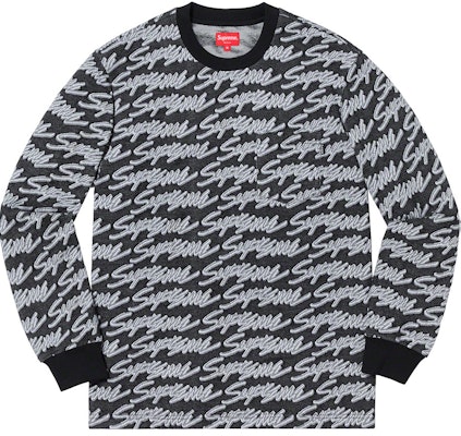 至尊標誌簽名字母長袖口袋T恤 黑色 Buy 至尊標誌簽名字母長袖口袋T恤 黑色