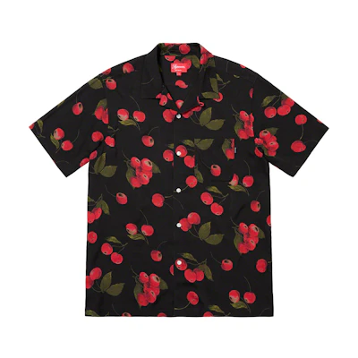 Supreme Cherry Rayon SS Shirt Black