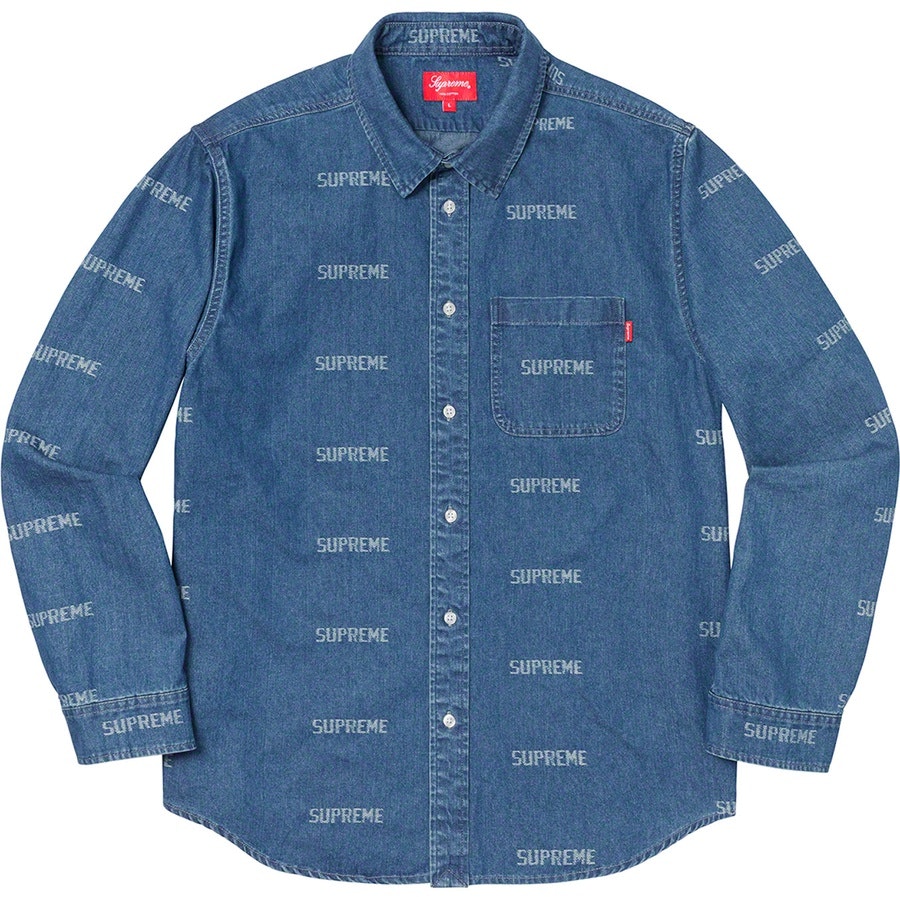 supreme-logo-denim-shirt-blue