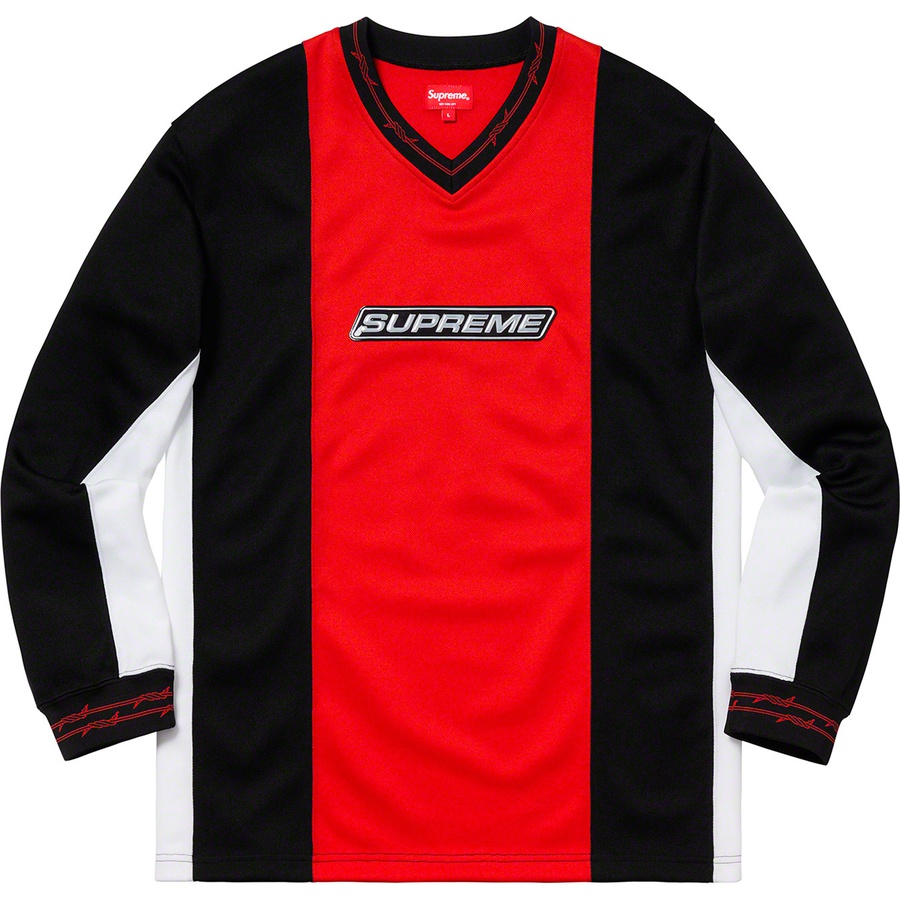Buy Supreme Barbed Wire Moto Jersey Red