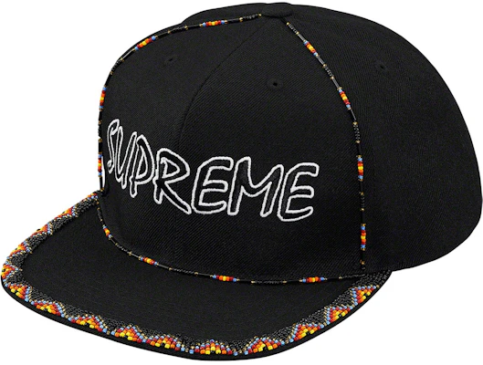 Supreme 珠飾六片黑帽 Buy Supreme 珠飾六片黑帽