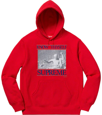 Supreme Know Thyself Hooded Sweatshirt Red Buy Supreme Know Thyself Hooded Sweatshirt Red