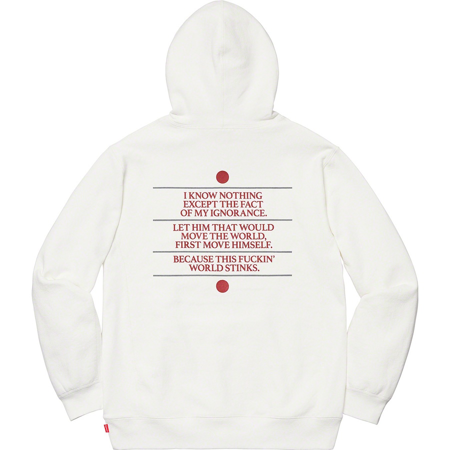 Supreme Know Thyself Hooded Sweatshirt White 圖 2