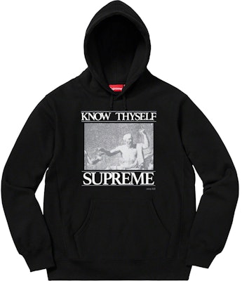 Supreme Know Thyself Hooded Sweatshirt Black Buy Supreme Know Thyself Hooded Sweatshirt Black