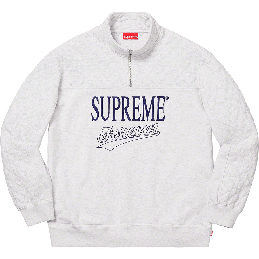 Supreme Forever Half Zip Sweatshirt Ash Grey