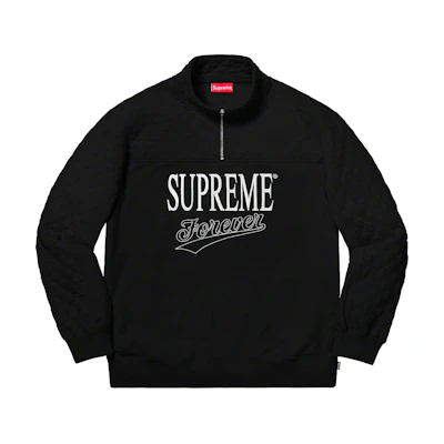 Supreme Forever Half Zip Sweatshirt Black