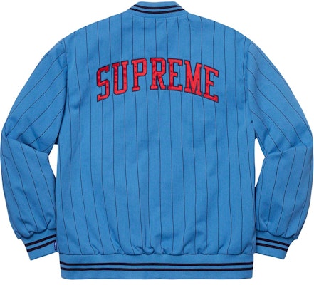 Jaket Varsity Bergaris Biru Supreme Lookbook Jaket Varsity Bergaris Biru Supreme