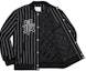 Order Supreme 黑色细条纹棒球外套