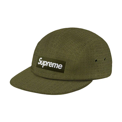 Supreme Fuck Everybody Jacquard Camp Cap Olive