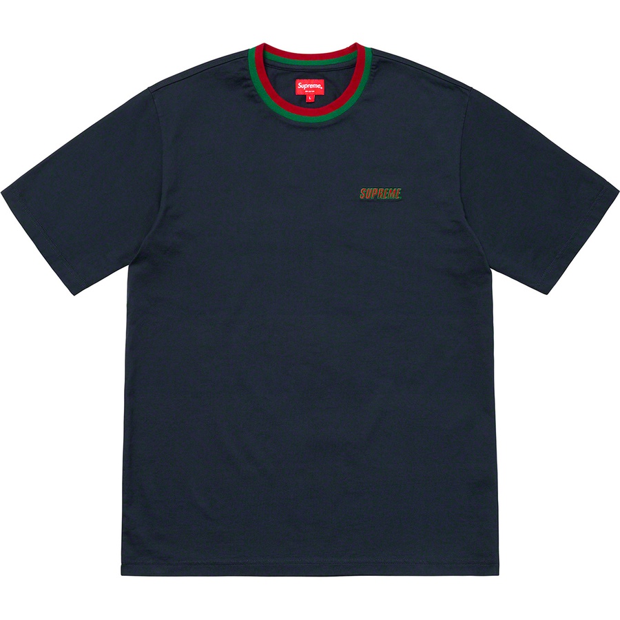 Supreme Split Rib S/S Top Navy