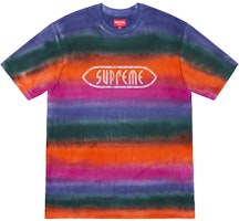 Supreme Rainbow Stripe Tee Orange