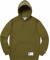 Supreme x Champion Outline Hooded Sweatshirt Dark Olive Supreme x Champion Outline Hooded Sweatshirt Dark Olive