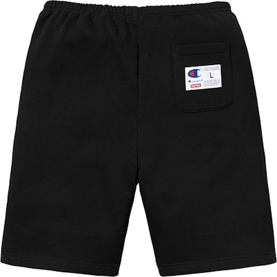 Supreme x Champion Outline Sweatshort Black Order Supreme x Champion Outline Sweatshort Black