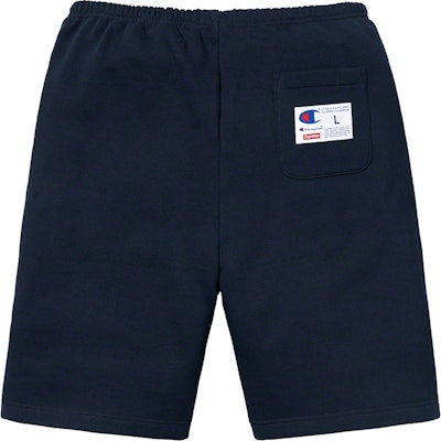 Supreme x Champion Pantalones Cortos Outline Azul Marino Order Supreme x Champion Pantalones Cortos Outline Azul Marino