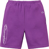 Supreme x Champion Outline Sweatshort Purple Supreme x Champion Outline Sweatshort Purple