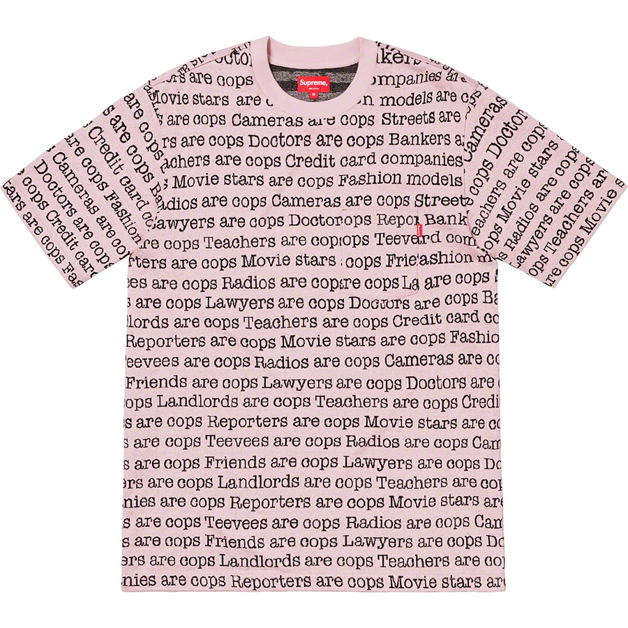 Buy 至尊警察提花口袋T恤 淡粉色