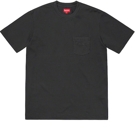 Supreme Overdyed Pocket Tee Black Buy Supreme Overdyed Pocket Tee Black