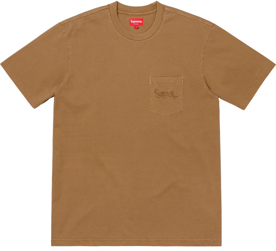 supreme-overdyed-pocket-tee-brown