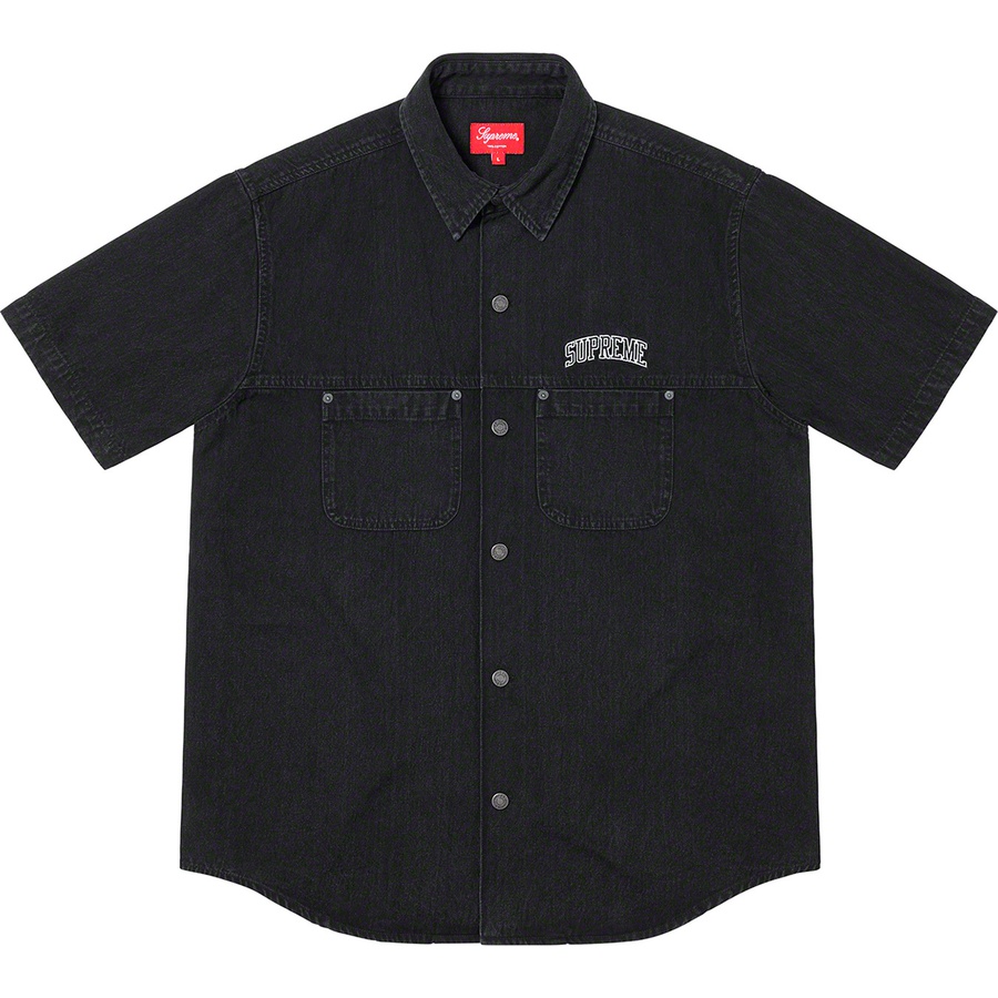 Supreme 2‑Tone Denim S/S Shirt Black - Novelship