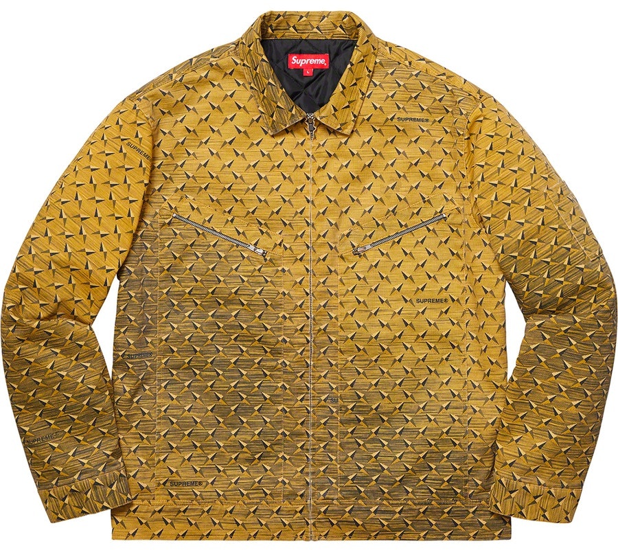 supreme-diamond-plate-work-jacket-yellow