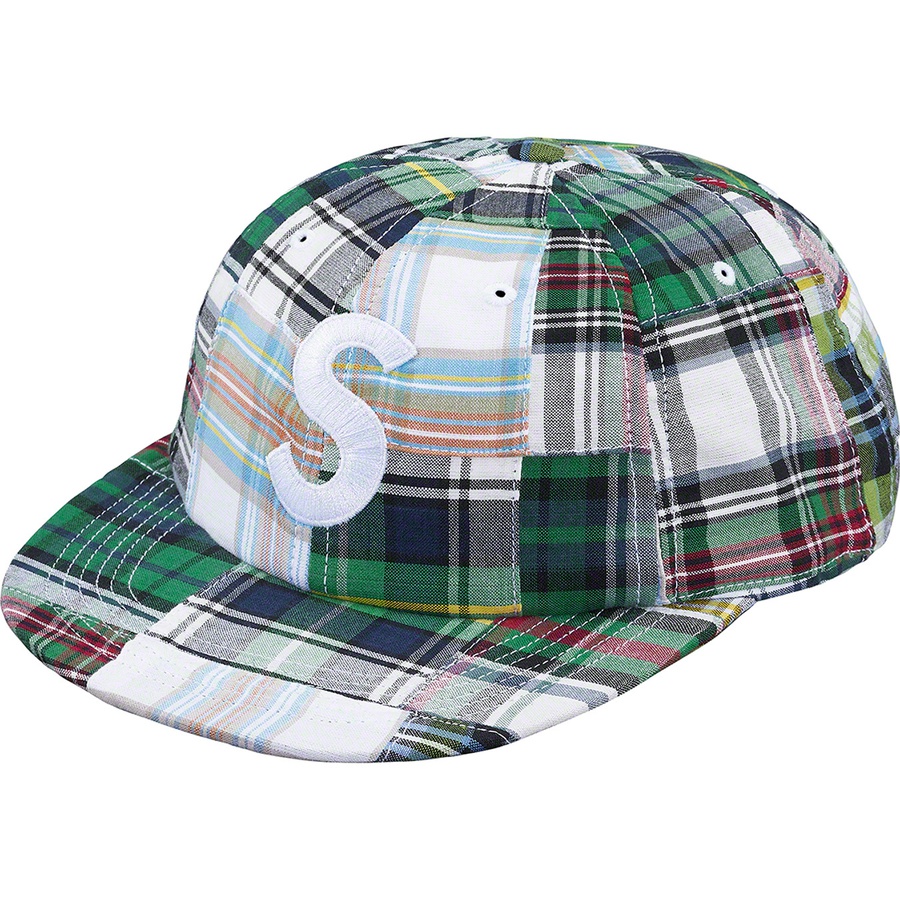 Supreme Patchwork Madras S Logo 6-Panel Green Plaid