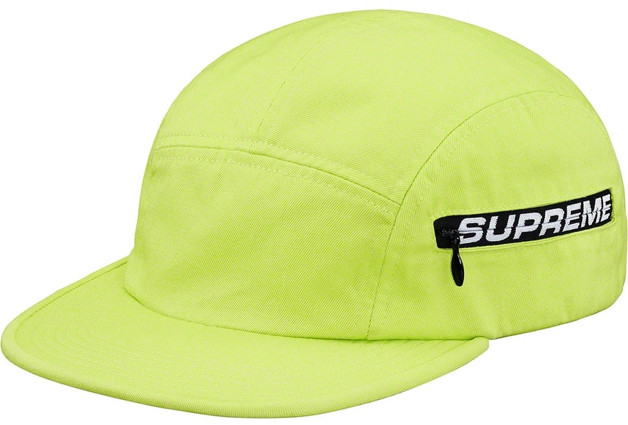 supreme-side-zip-camp-cap-light-neon-green