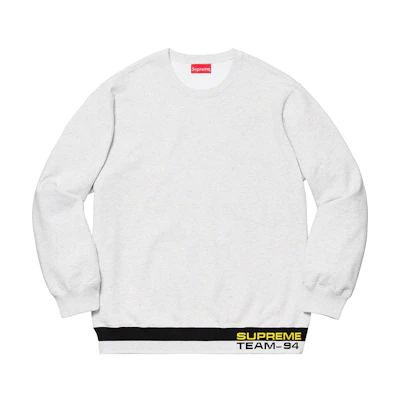 Supreme Rib Stripe Crewneck Ash Grey