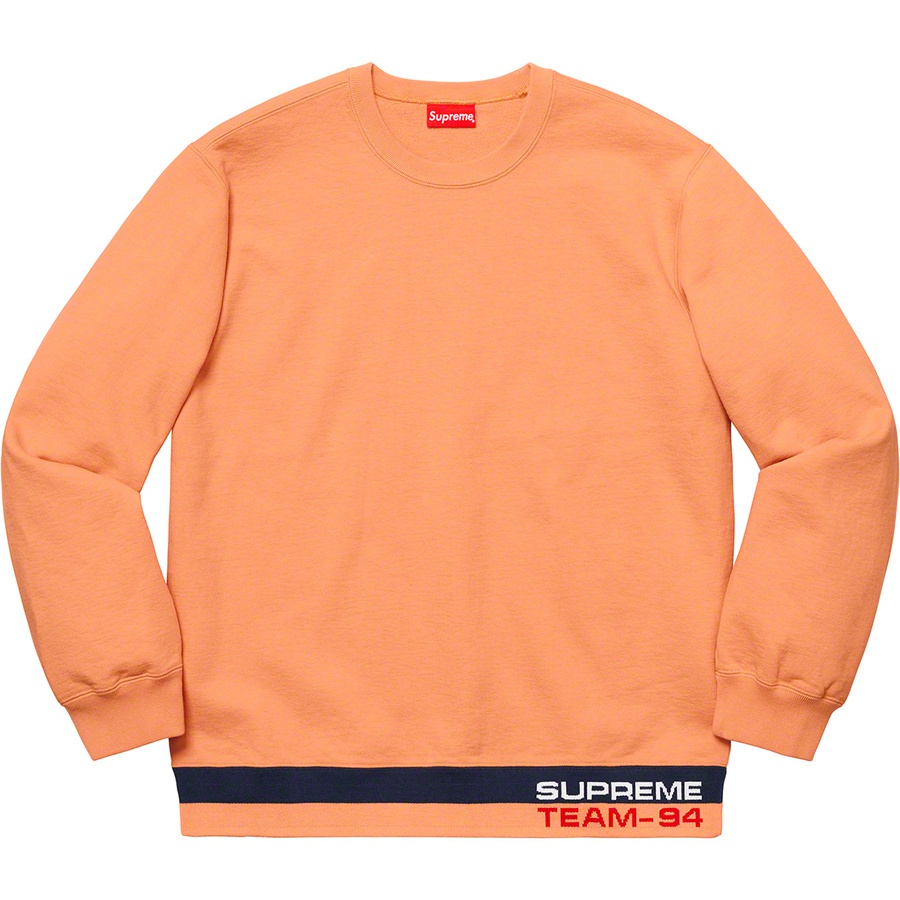 Buy Supreme Rib Stripe Crewneck Oranye Pucat