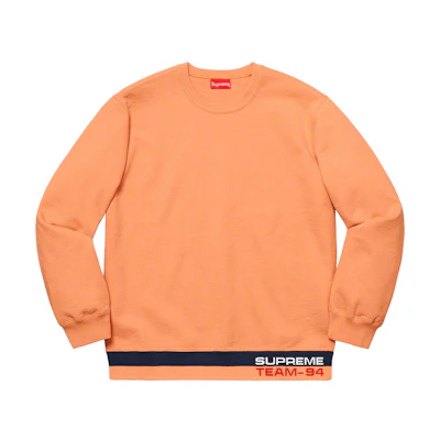 Supreme Rib Stripe Crewneck Pale Orange