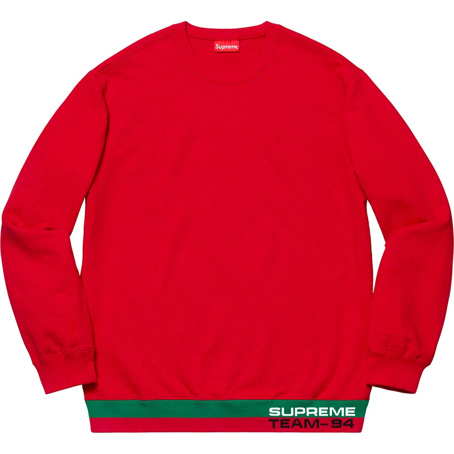 Supreme Rib Stripe Crewneck Red - Novelship