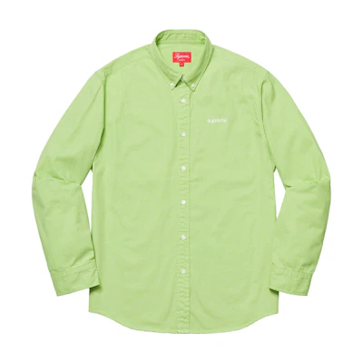 Supreme Washed Twill Shirt Pale Green