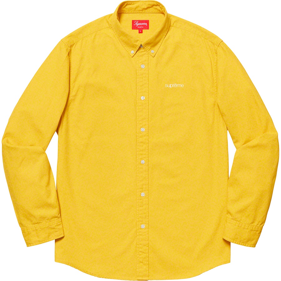 Supreme Washed Twill Shirt Light Mustard - Novelship