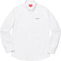 Supreme Washed Twill Shirt White Supreme Washed Twill Shirt White