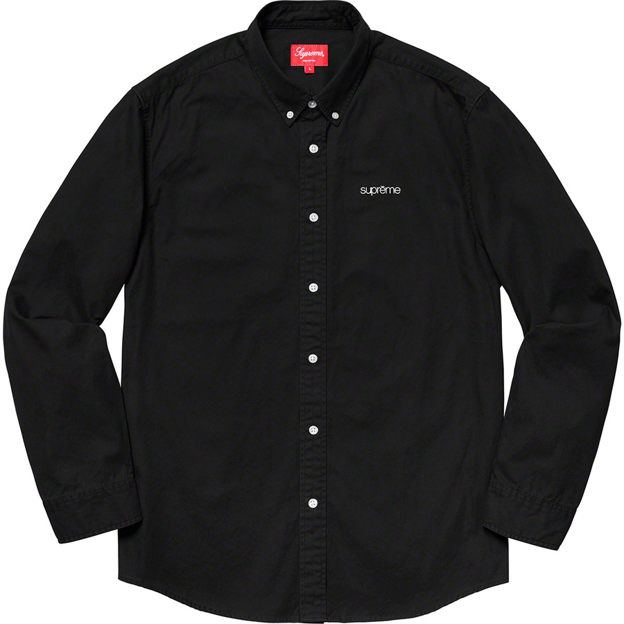 Supreme Washed Twill Shirt Black - Novelship