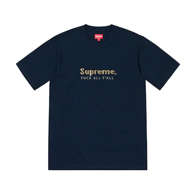 Supreme Gold Bars Tee Navy