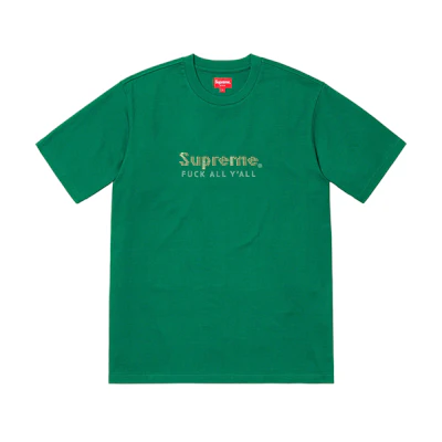 Supreme Gold Bars Tee Green