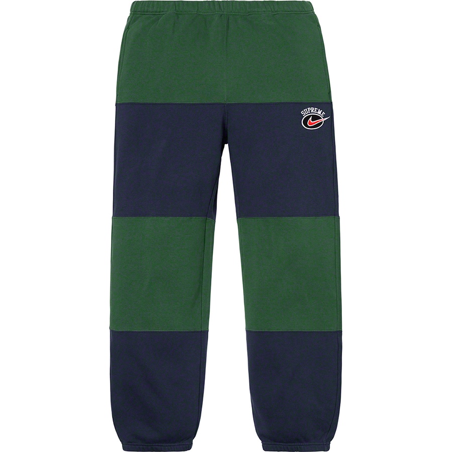 Supreme x Nike Stripe Sweatpant Navy - Novelship