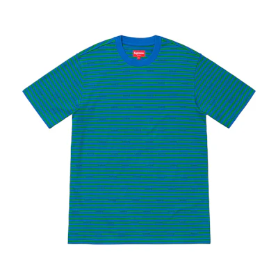 Supreme Logo Stripe S/S Top Royal