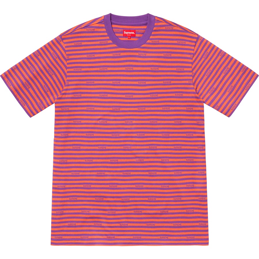 Supreme Logo Stripe S/S Top Purple