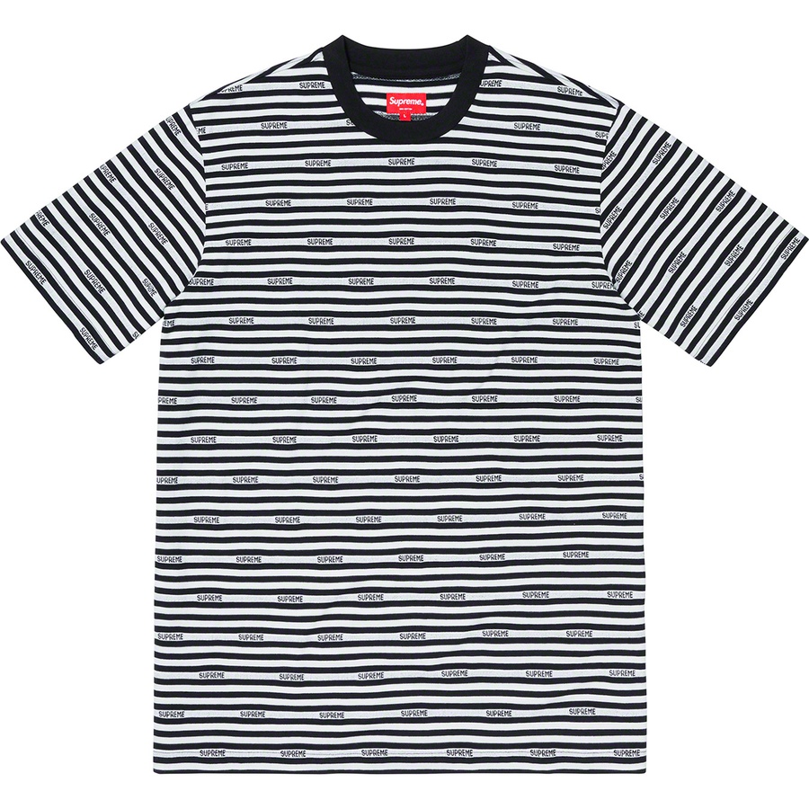 Supreme Logo Stripe S/S Top Black
