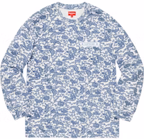 Supreme Damask L/S Top Royal