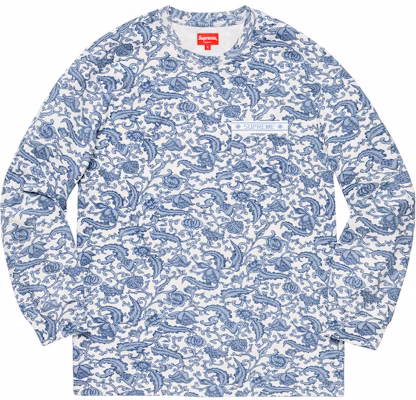 Supreme Damask L/S Top Royal Buy Supreme Damask L/S Top Royal