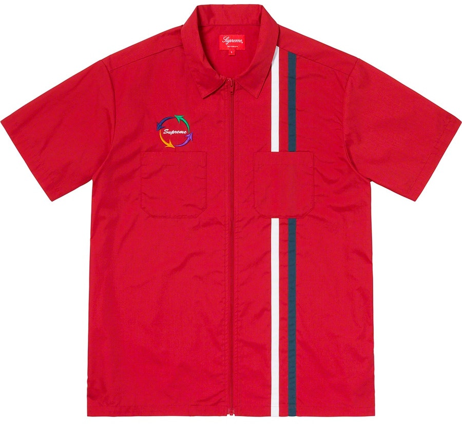 supreme-s-s19-zip-up-work-ss-shirt-red