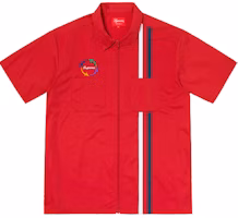 Supreme Zip Up S/S Work Shirt Red Supreme Zip Up S/S Work Shirt Red