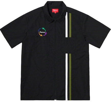 Supreme 黑色短袖拉鍊工作襯衫 Buy Supreme 黑色短袖拉鍊工作襯衫