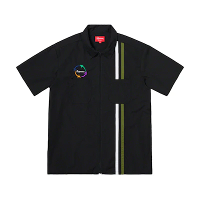 Supreme Zip Up S/S Work Shirt Black