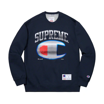 Supreme Champion Chrome Crewneck Navy