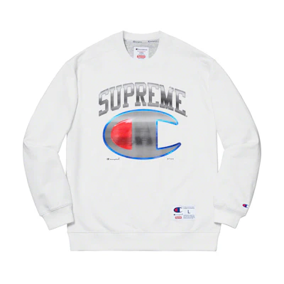 Supreme Champion Chrome Crewneck White