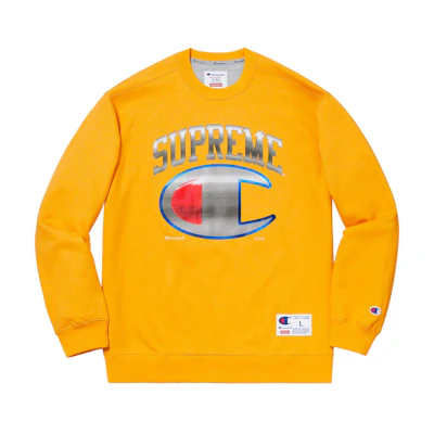 Supreme Champion Chrome Crewneck Gold