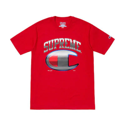 Supreme x Champion Chrome S/S Top Red